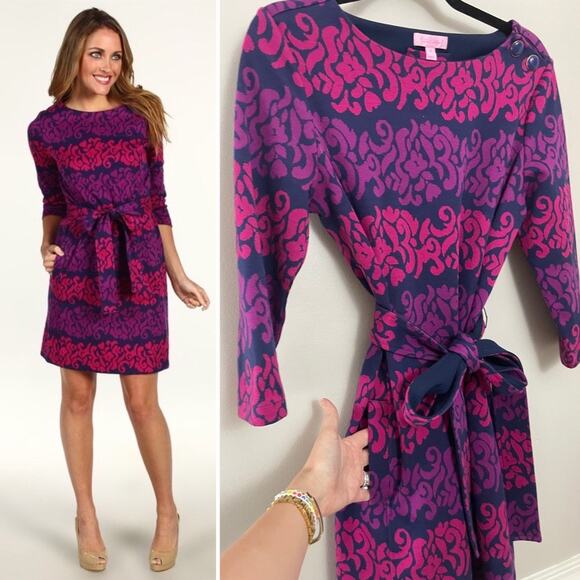 Lilly Pulitzer Dresses & Skirts - Lilly Pulitzer Preppy Classic Feminine Jonah Follow The Leader Knit Dress M